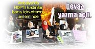 Antalya’da HDP’li kadınlar barış için oturma eyleminde  beyaz yazma açtı.