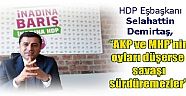 Demirtaş,  “AKP ve MHP'nin oyları düşerse savaşı sürdüremezler” 