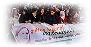 Galatasaray Meydanı'nda toplanan kadın örgütleri, Kışanak İrademizdir, Kadınlar İradesine Sahip Çıkıyor