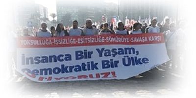 ‘Halk için bütçe, demokratik Türkiye’ Şiarıyla KESK İzmir’de miting düzenledi