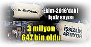 Türkiye'de işsizlik  2016 yılı ekim ayında 3 milyon 647 bin oldu