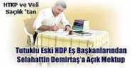 Tutuklu Eski HDP Eş Başkanlarından Selahattin Demirtaş'a Açık Mektup